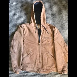 Carhartt Lined Brown Coat with Hood